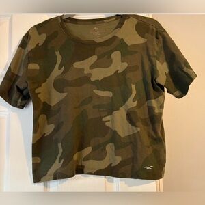 Hollister Olive Camouflage Tee